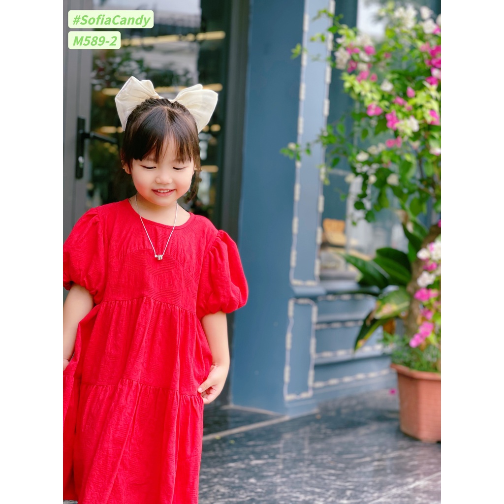 VÁY ĐŨI ĐỎ DÂY BUỘC SAU LƯNG SOFIA