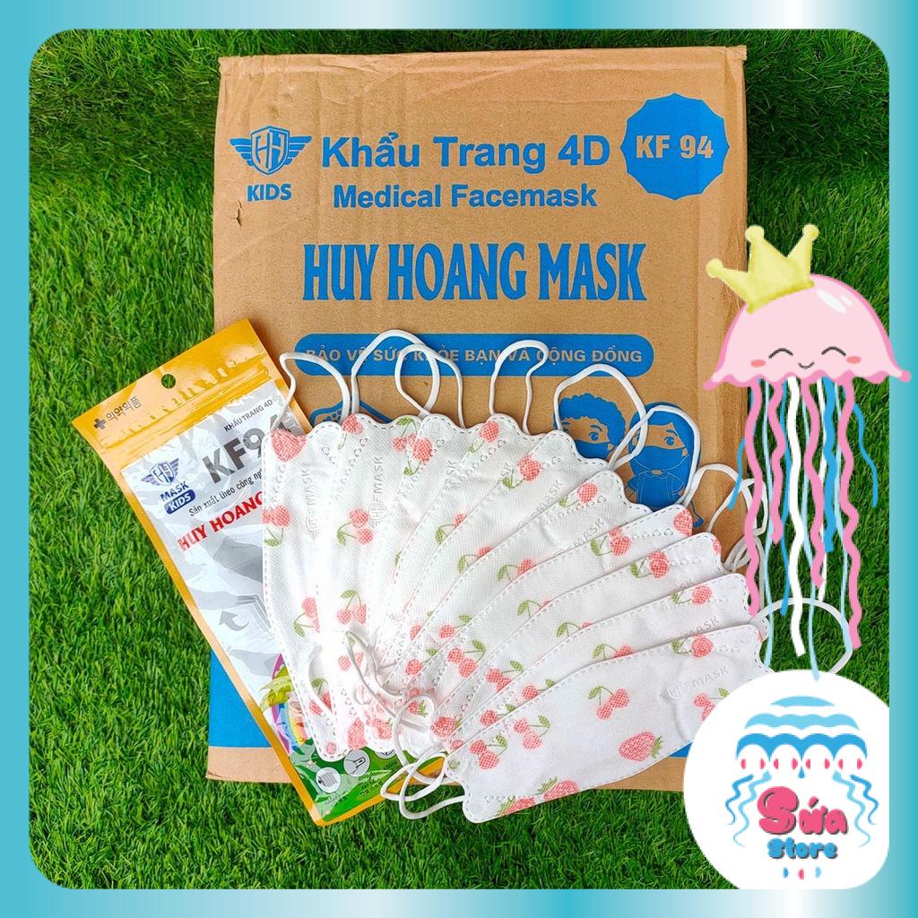 Set 10 Khẩu Trang Trẻ Em 4D, Khẩu Trang Cho Bé gồm 4 Lớp KF94 Huy Hoàng công nghệ Hàn Quốc cho bé từ 3 đến 12 tuổi KT01