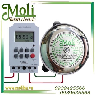BỘ CHUÔNG HẸN GIỜ MOLI - HẸN GIỜ TRƯỜNG HỌC-XÍ NGHIỆP BEST316S
