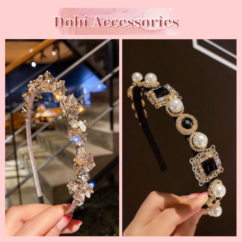 Băng Đô Cài Tóc Đính Đá Nổi Bật Quý Phái Cho Nữ Dobi BĐ4