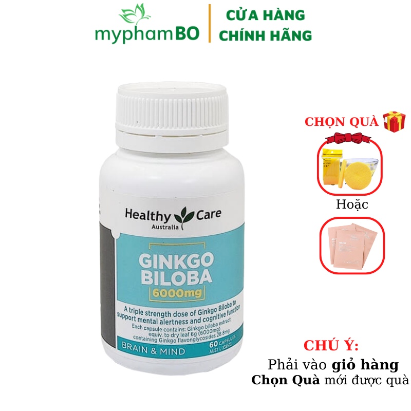 Viên Uống Bổ Não Ginkgo Biloba Healthy Care Úc Chính Hãng