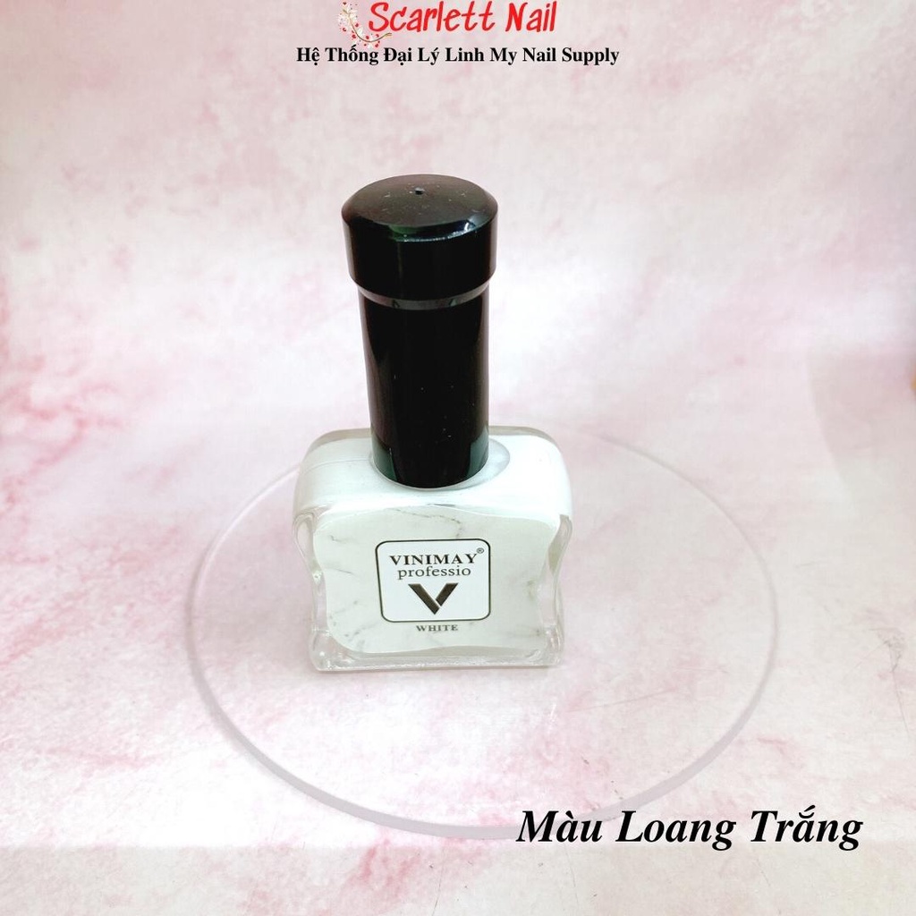 Cồn Loang Vinimay Cồn Tạo Độ Loang Trang Trí Móng Màu Đen Trắng Trong