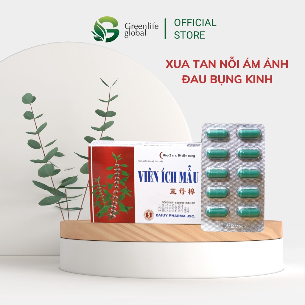 CAO ÍCH MẪU VIÊN Đại Uy điều kinh, bổ huyết, giảm đau bụng, lưu thông tuần hoàn (hộp 20 viên)