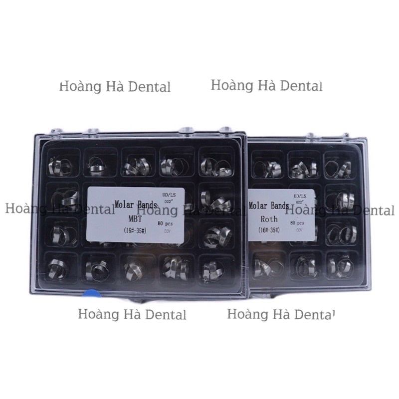 Hộp 80 band răng 6, 7 đủ size, Hộp band chỉnh nha