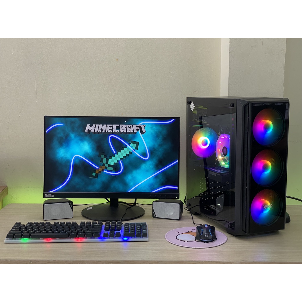 Full bộ pc led gaming màn 22" chiến Lol, FO4, CS GO, Valorant, đồ họa, photoshop xem phim giải trí bán hàng Shopee...