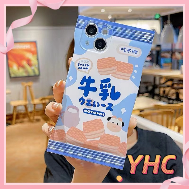 Ốp Điện Thoại Họa Tiết Bánh Quy / Sữa Bò Dễ Thương Cho iPhone 14 14 Pro Plus 13 12 Pro Mini 11 x XR XS Max - 5020