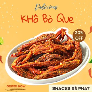 Khô bò que hộp 300g, khô bò mềm đậm vị cực ngon, siêu rẻ- snacks bé phạt