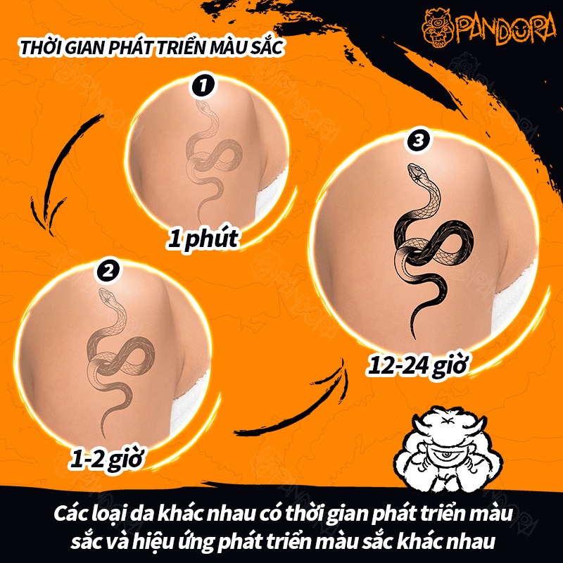Hình Xăm Dán rồng Tạm Thời 15 Ngày Không Thấm Nước Thích hợp cho cả nam và nữ MCC-07 【Pandora Magic TATTOO】