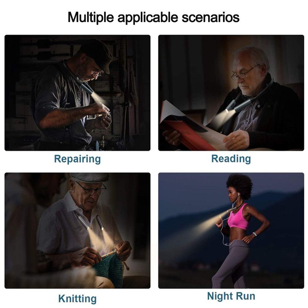 Đèn Đọc Sách Đeo Cổ 3 Màu Tùy Chọn Tiện Dụng Khi Đi Cắm Trại