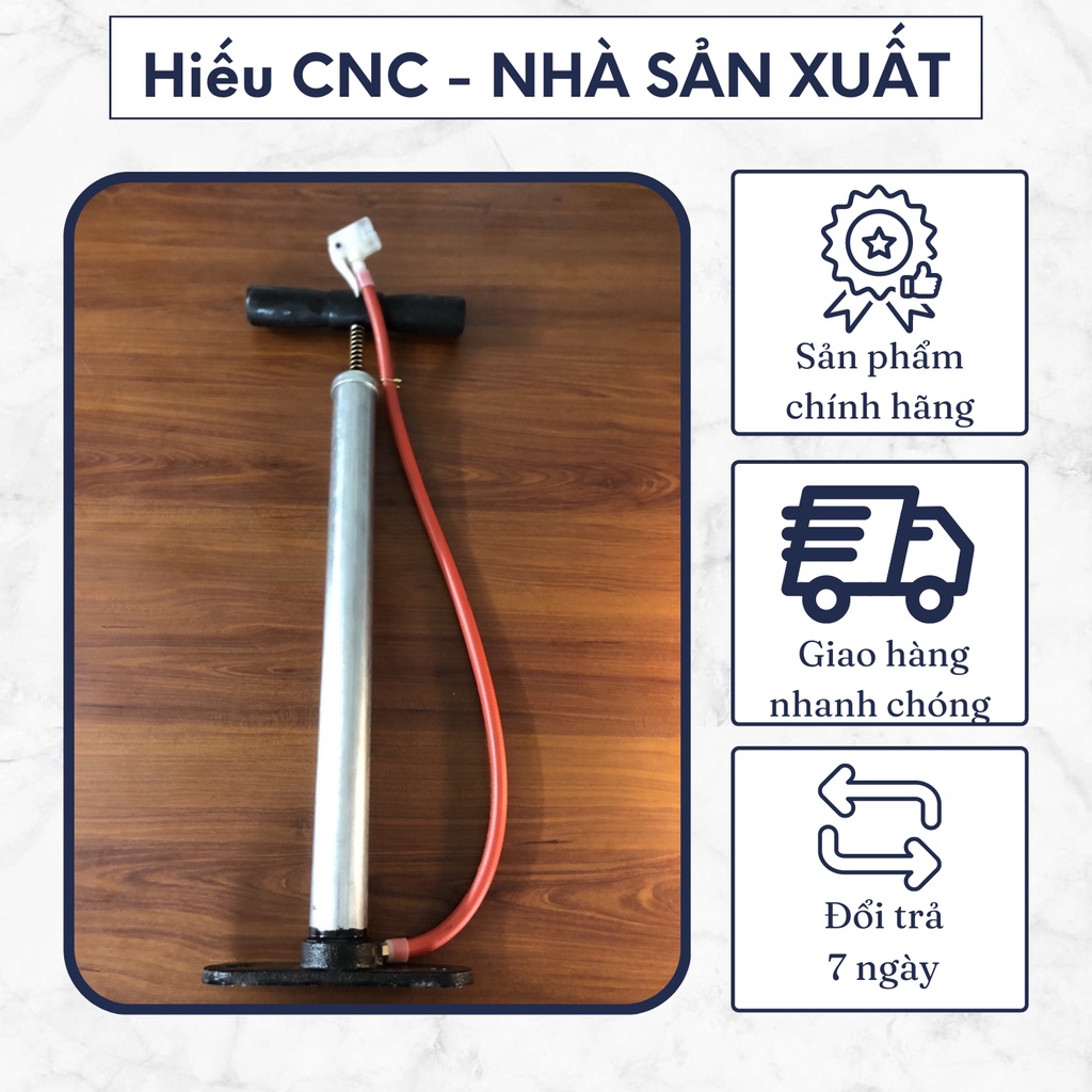 Bơm Tay ( Bơm Quốc Phòng ) Chuyên Dụng Dành Cho Xe Đạp Kèm Đầu Bơm Đa Năng Chất Lượng Tiện Dụng