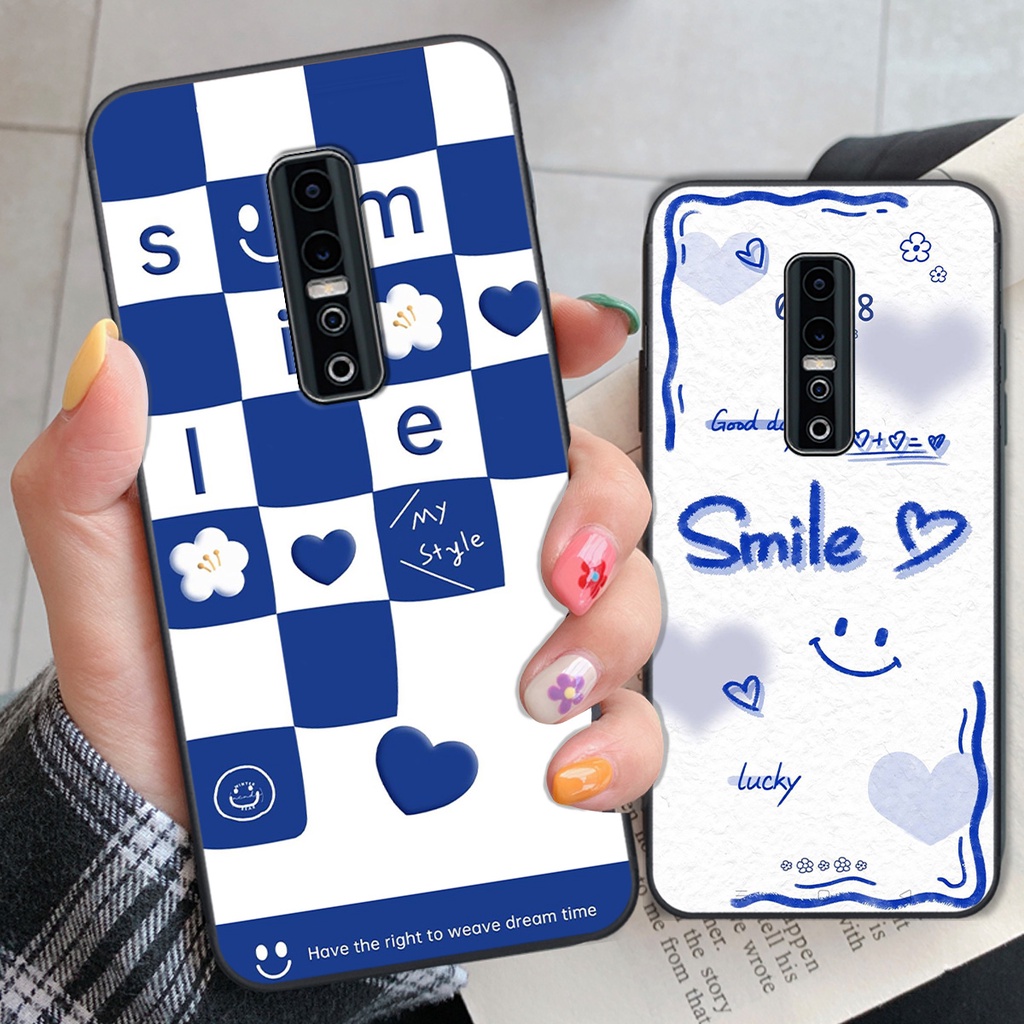 Ốp Vivo V17 Pro in hình gấu vịt caro nhiều màu sắc ngộ nghĩnh dễ thương