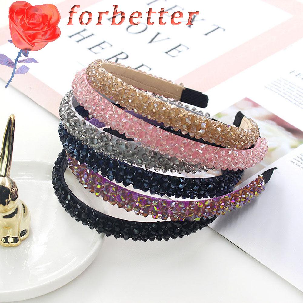 Băng đô cài tóc đính hạt kim cương giả nhiều lớp xinh xắn cho nữ