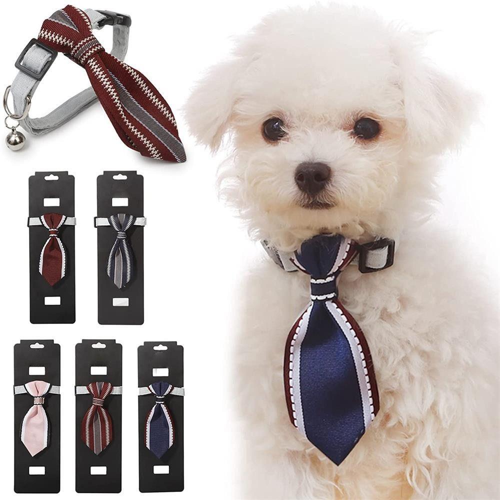 Vòng Cổ Thắt Nơ Mềm Mại Vừa Vặn Với Chuông Nhỏ Dành Cho Thú Cưng