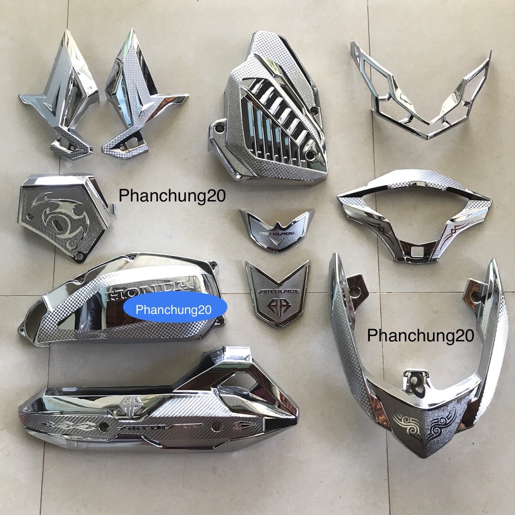 BỘ ỐP PHỤ KIỆN TRANG TRÍ DÙNG CHO ĐỜI XE AB 2016 2017 2018 2019 CROM