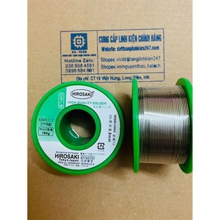 Thiếc hàn nhật hirosaki 0.8mm sn60 pb40 180g xanh