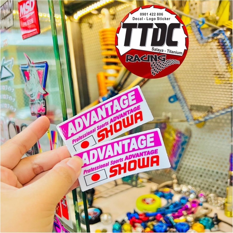 [Giá 1 tem] Tem Sticker Showa màu hồng japan cực đẹp 🇯🇵✌