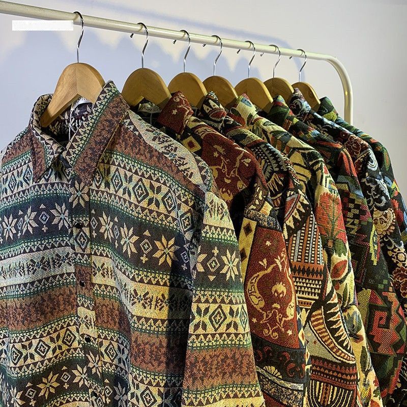Áo Khoác Sơ Mi Len Tay Dài Dáng Rộng Kiểu vintage Nhật Bản Thời Trang Thu Đông Cho Các Cặp Đôi