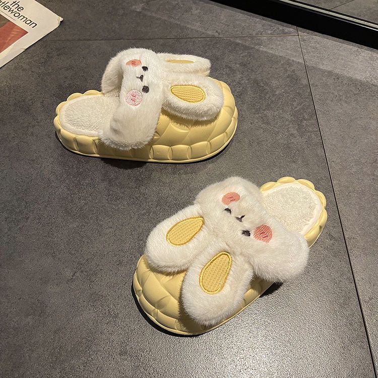 Dép Bông Đi Trong Nhà Hình Tai Thỏ Dễ Thương Lớp Trong Có Thể Tháo Rời Cho Nữ HOT Năm 2022 sẵn hàng