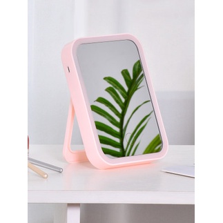 Gương chữ nhật, gương tròn để bàn có LED cảm ứng 3 màu (trắng, trắng vàng, vàng)