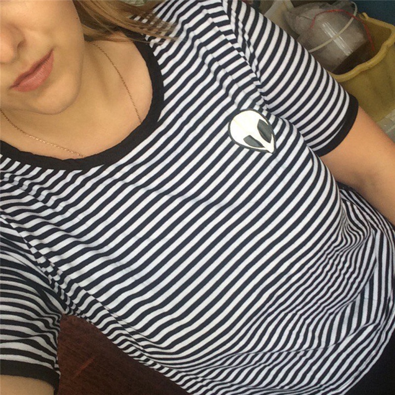 Áo Thun Tay Ngắn Cổ Tròn In Họa Tiết Hoạt Hình Thời Trang Mùa Hè Cho Nữ