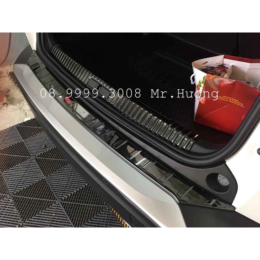 Combo ốp bậc cửa ốp cốp chống trầy xước titan peugeot 2008, nẹp bậc cửa và nẹp cốp chống xước peugeot 2008 new