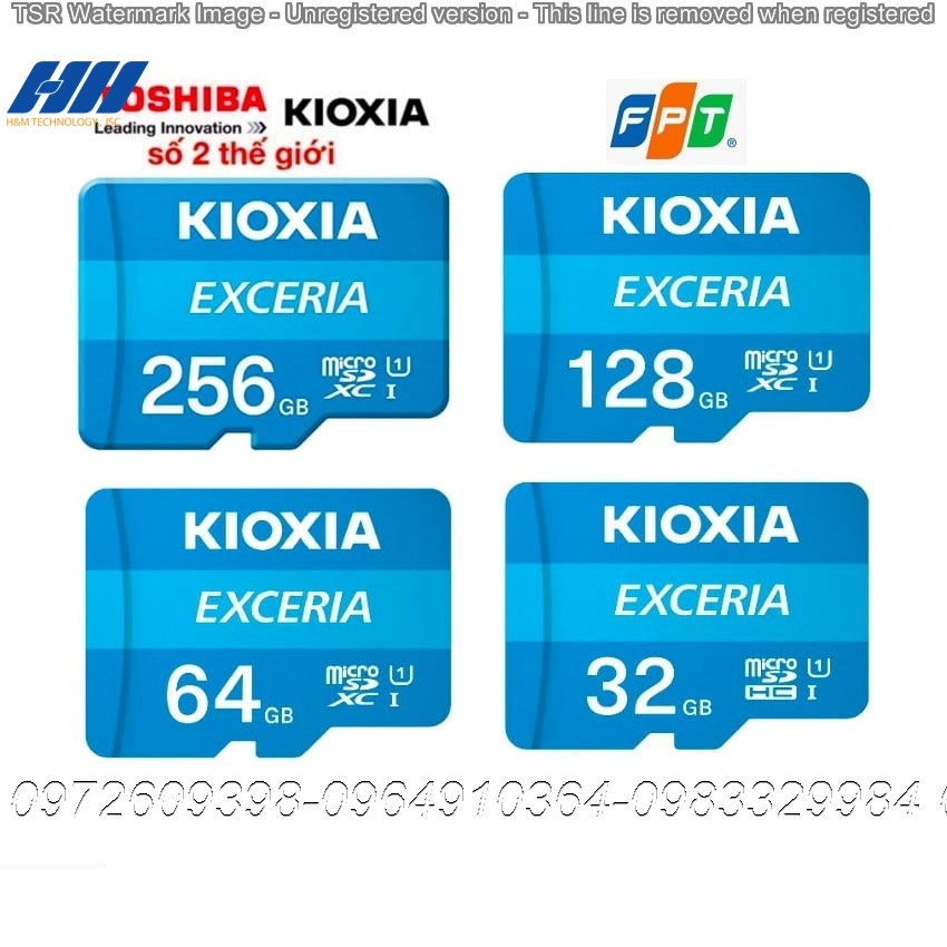Thẻ nhớ MicroSD Kioxia 32GB / 64GB /128G sử dụng cho camera, máy quay phim