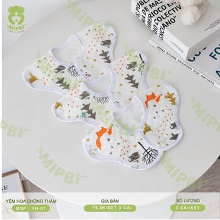 Yếm tròn sơ sinh mipbi cho bé