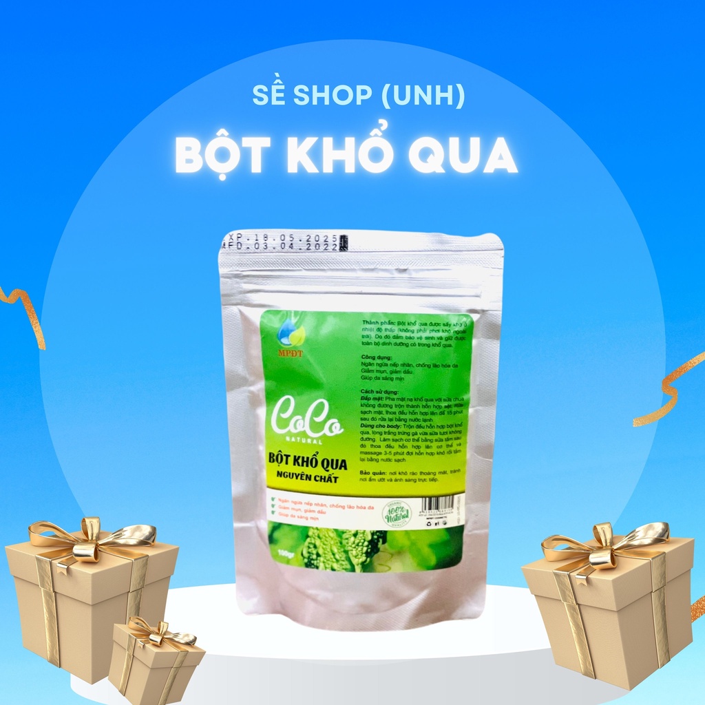500GR Bột khổ qua handmade mướp đắng đắp mặt nạ,bột khổ qua rừng nguyên chất giảm mụn, nám tàn nhang nguyên chất