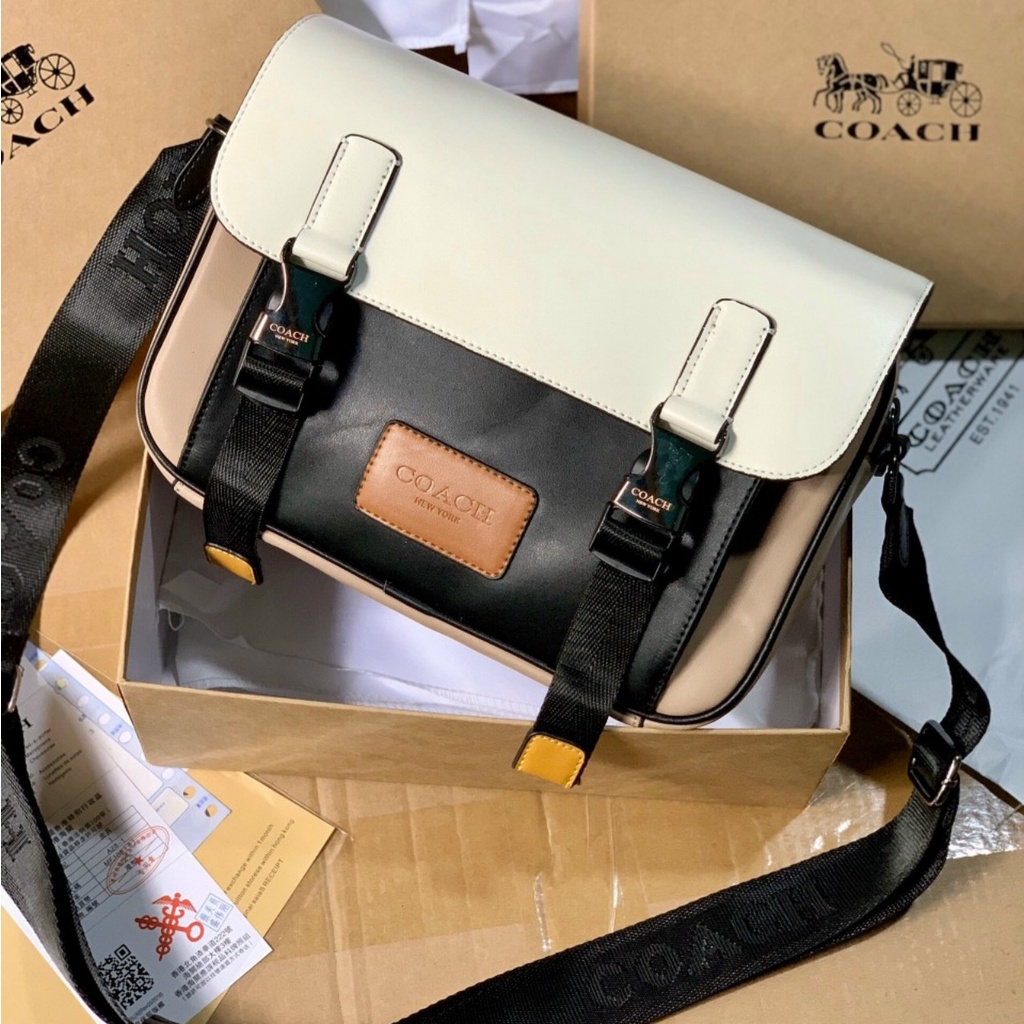 Túi đeo chéo nam Coac nắp gập khóa gài fullbox size 30