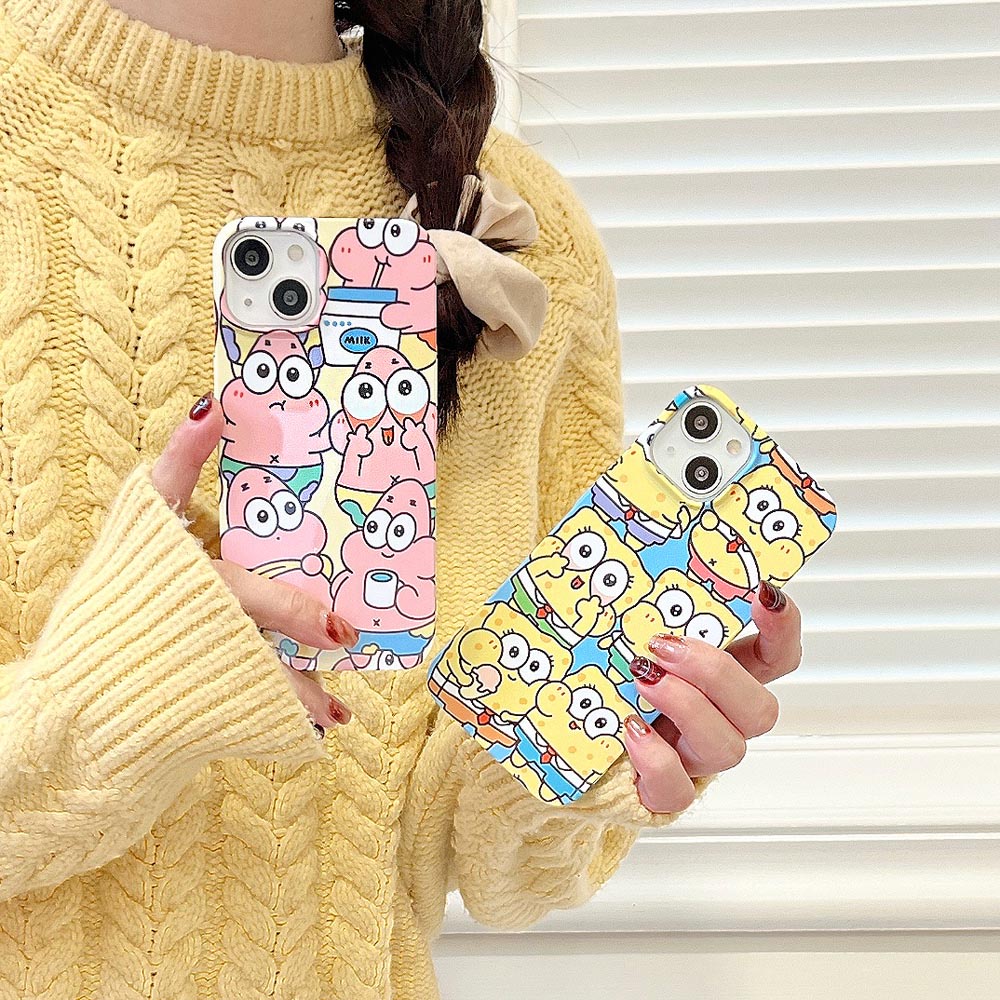 Ốp Điện Thoại Cứng Họa Tiết Spongebob Cho iPhone 11 12 12Pro 12Promax 13 13Pro 13Promax 14 14Pro 14Plus 14ProMax