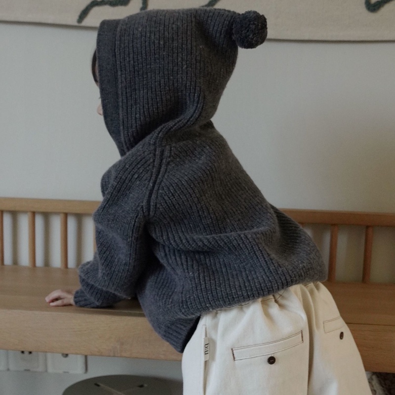 Áo Hoodie Đính Banh Lông Dễ Thương Cho Bé