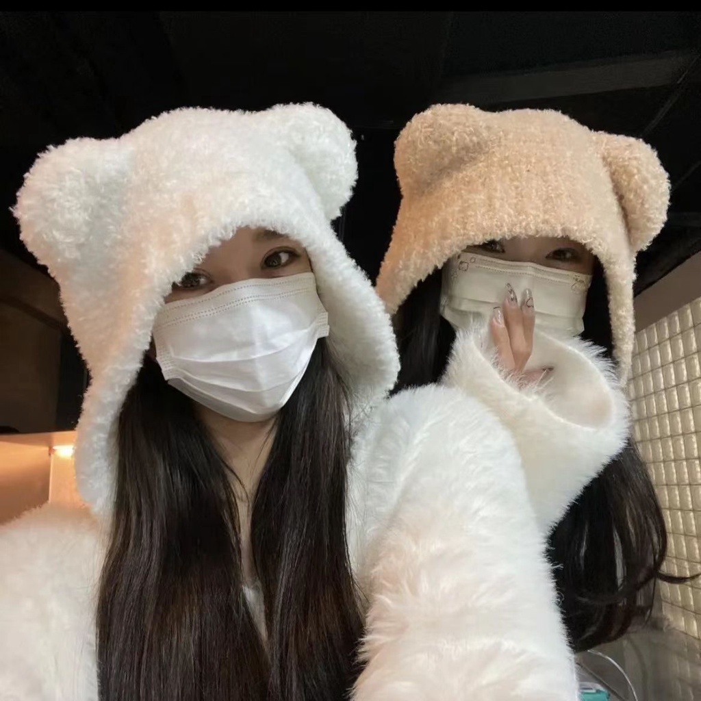 Hàng Mới Về Mũ Lông Tai Gấu Dễ Thương Cho Bé