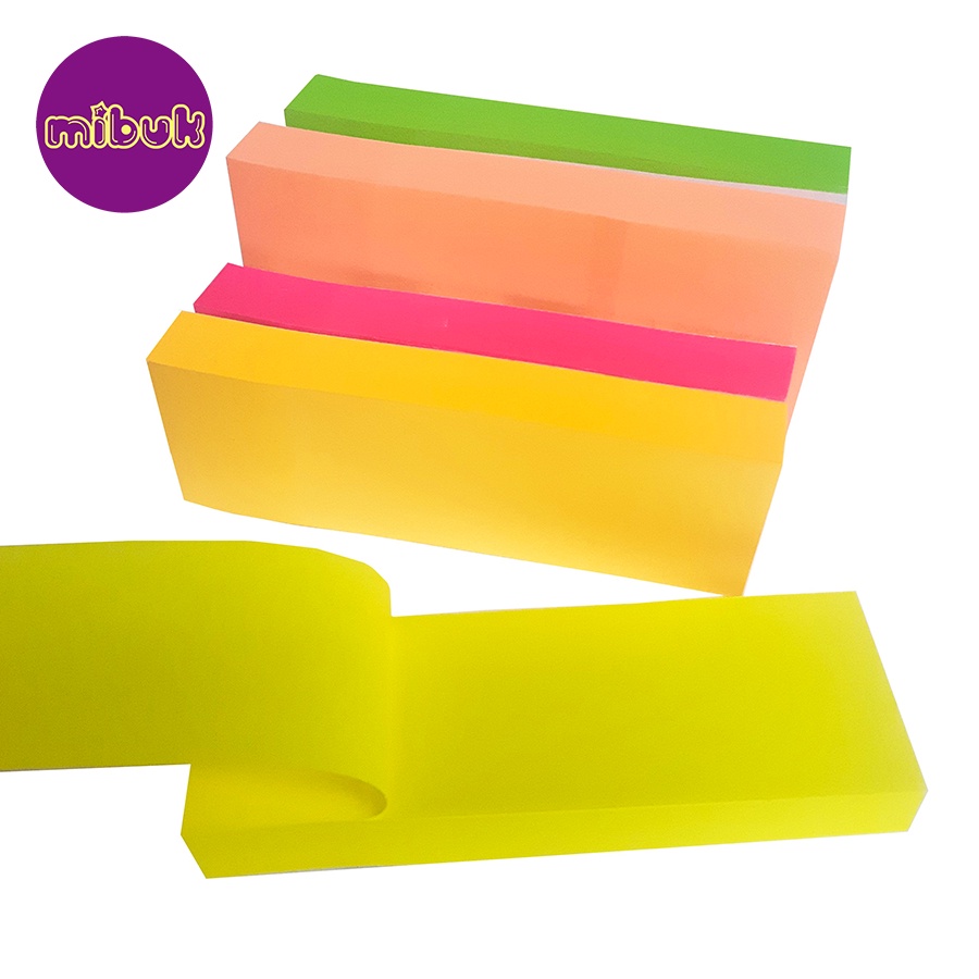 Giấy note 3x3 100 tờ chia 2 màu 3 màu tông dạ quang dùng ghi chú Sticky note ZHENG HAO