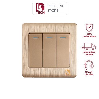Công tắc 3 nút nhấn cao cấp chuẩn vuông LGtech C60-0003