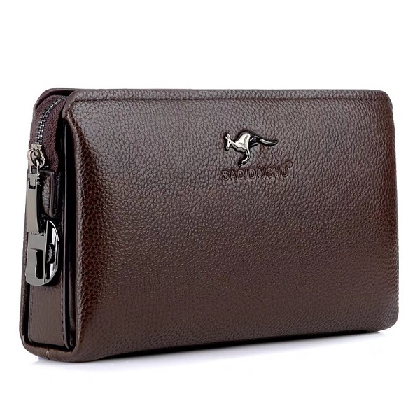 Ví nam da bò cao cấp, Clutch nam khoá số mật khẩu an toàn, 2 màu sang trọng, bảo hành 12 tháng