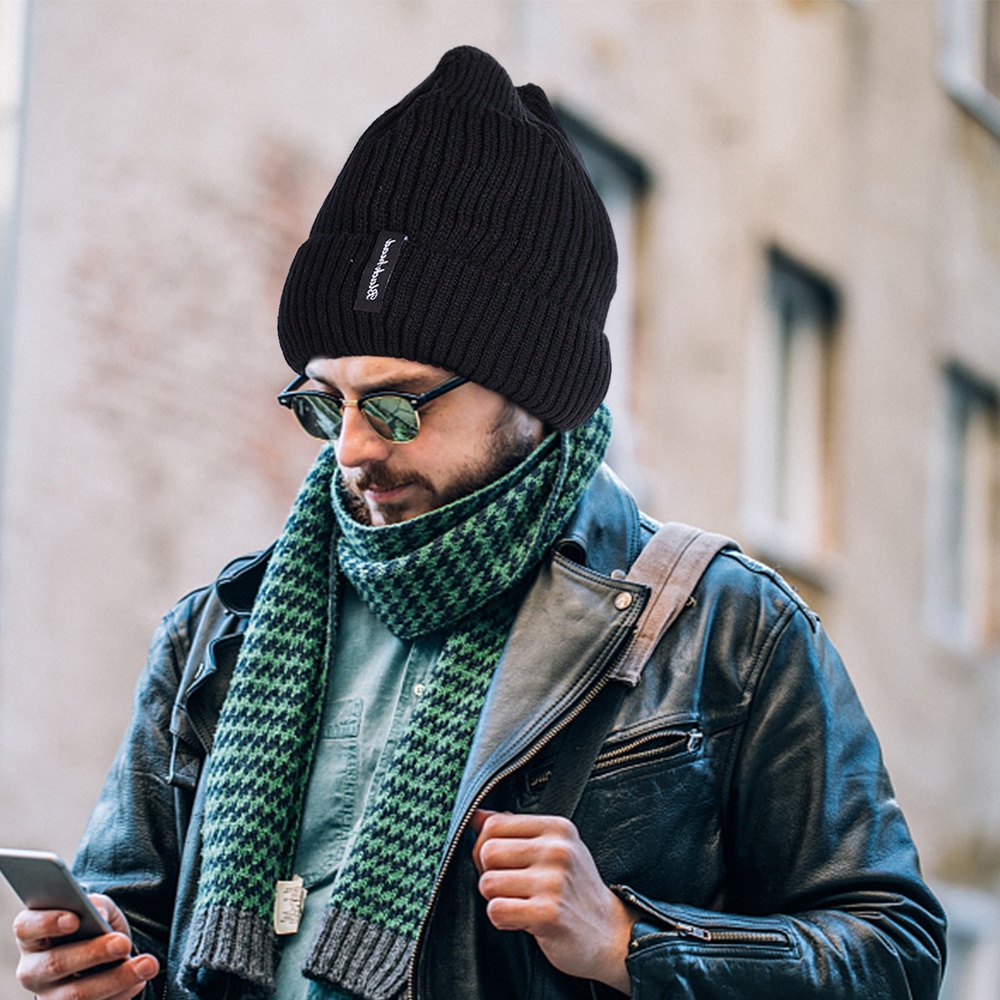 Mũ beanie Trùm Đầu Mềm Mại Dày Dặn Giữ Ấm Mùa Đông Phong Cách Hip hop Thời Trang Cho Nam Và Nữ