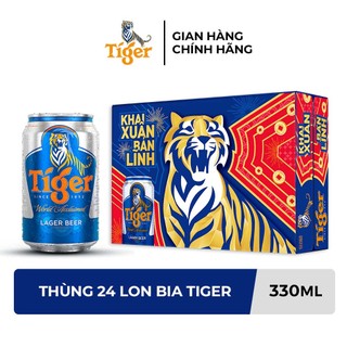 Thùng bia tiger nâu 24 lon x 330ml