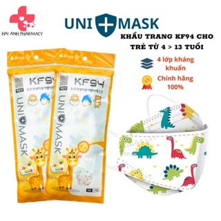 Khẩu trang trẻ em unimask, khẩu trang 4d kf94 chính hãng họa tiết đáng yêu - ảnh sản phẩm 2