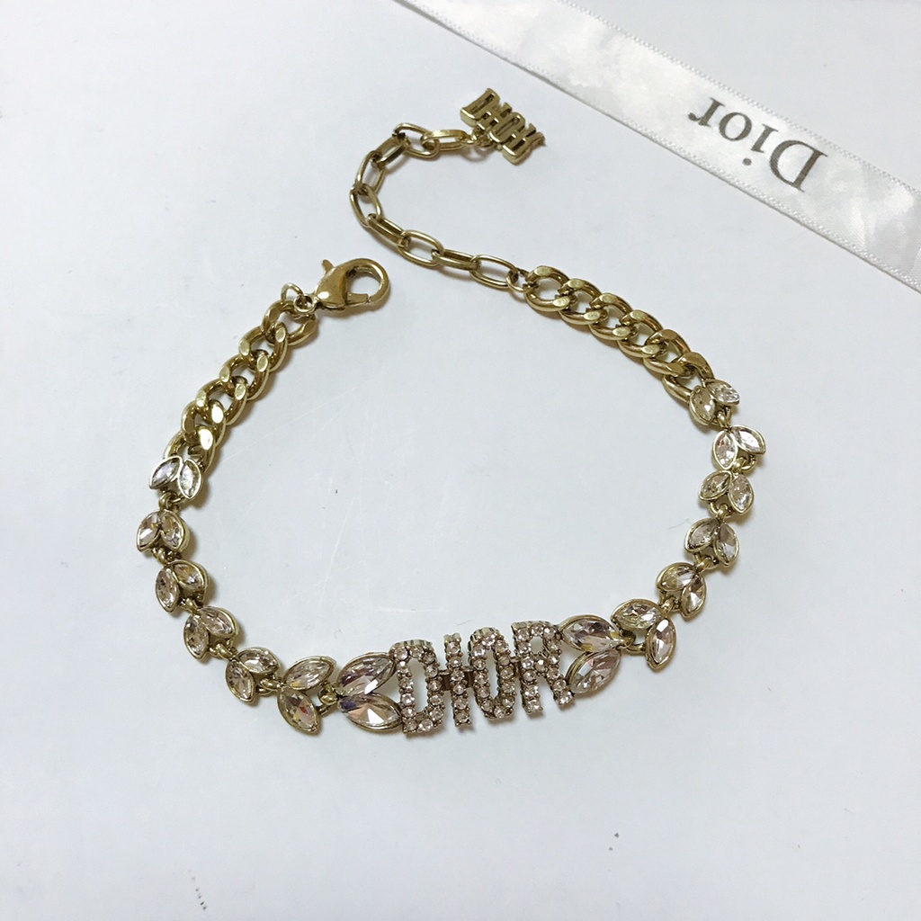 Vòng Tay Dior Mạ Vàng Phong Cách Cổ Điển Cho Cặp Đôi
