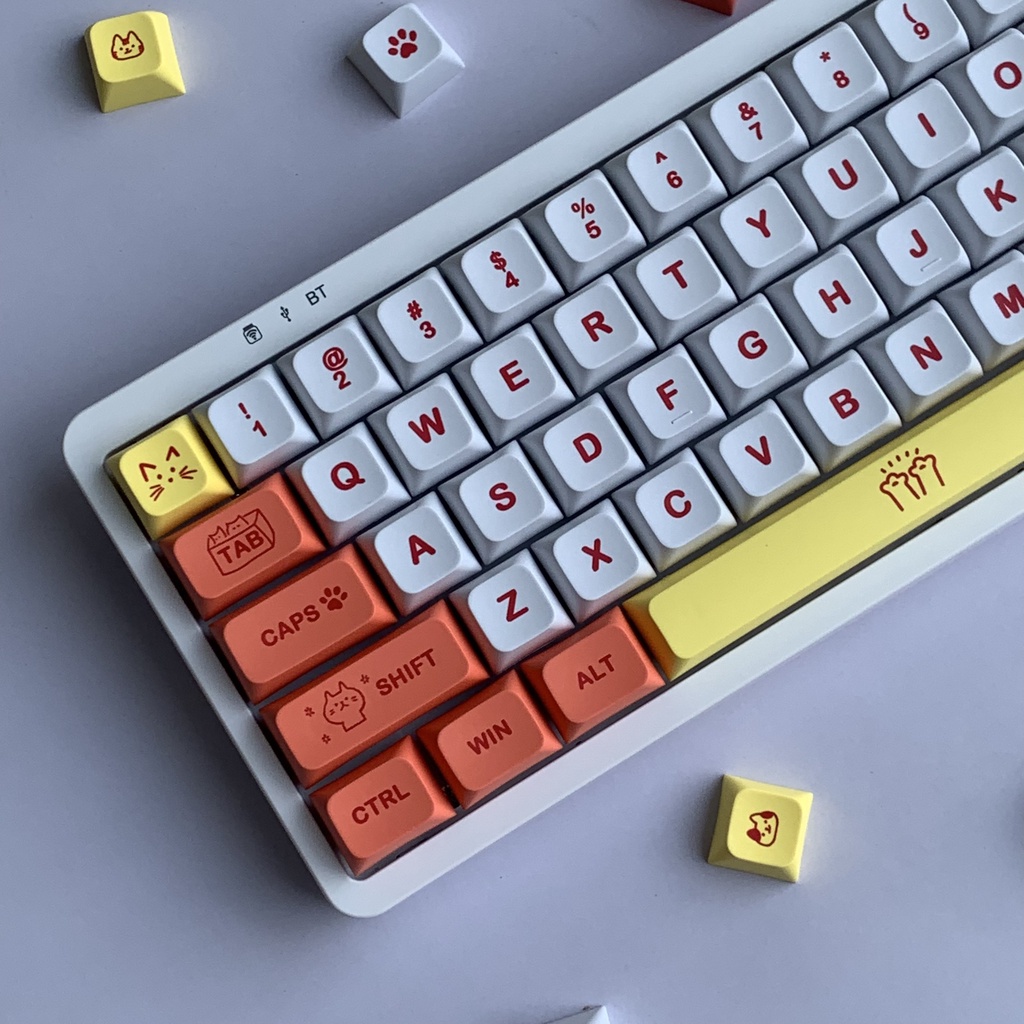 Keycaps PBT Chiều cao XDA - CAT CAT 130 phím dành cho phím cơ