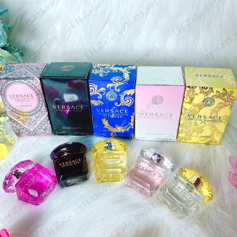 Nước Hoa 5ml Versace Bright Crystal Mini, Versace Absolu, Nước Hoa Mini Nữ Chính Hãng