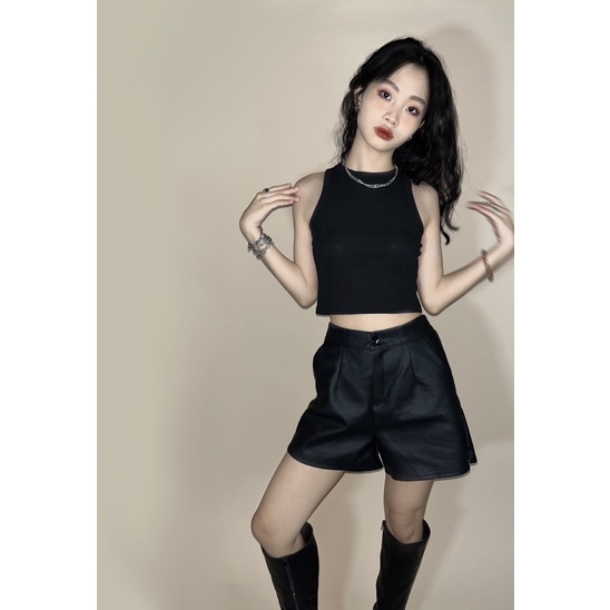 Quần short da pu - 𝙇𝙚𝙖𝙩𝙝𝙚𝙧 |P15| Cowy Studio
