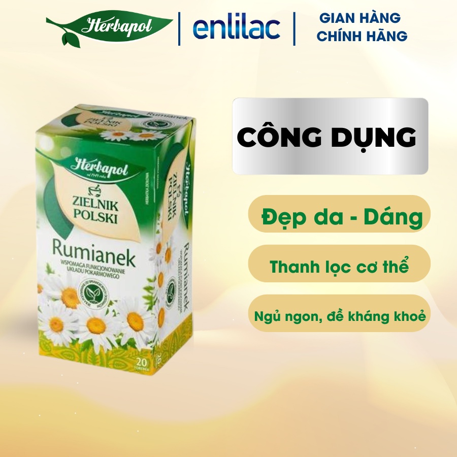 Trà detox thảo mộc Herbapol hỗ trợ giải nhiệt, thành lọc cơ thể vị trà hoa cúc la mã