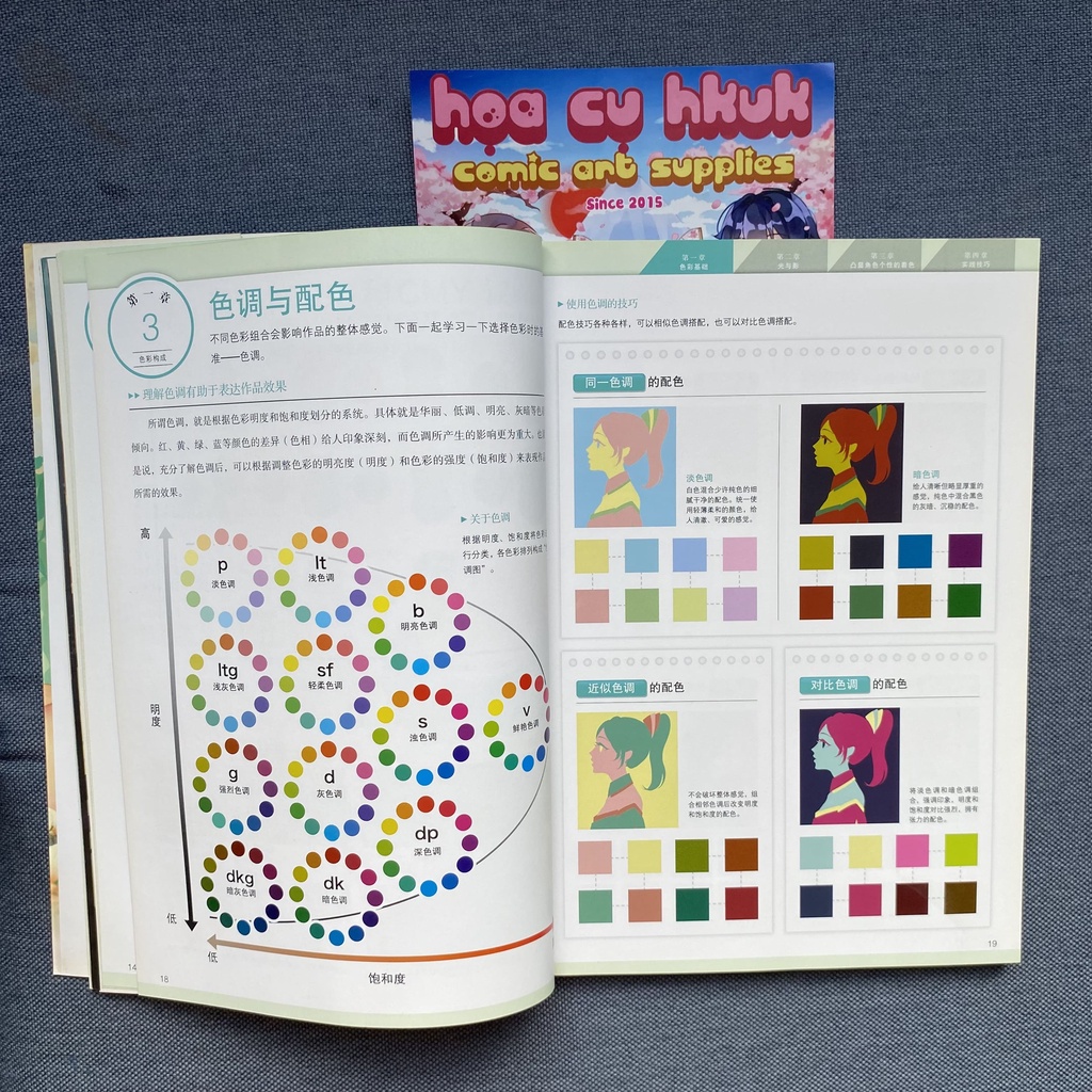 Tập vẽ dạy vẽ và phối màu anime | chibi có màu   HKUK SP0015