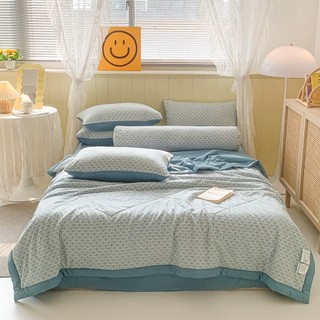 Sét cotton đũi chăn ga gối 5 món