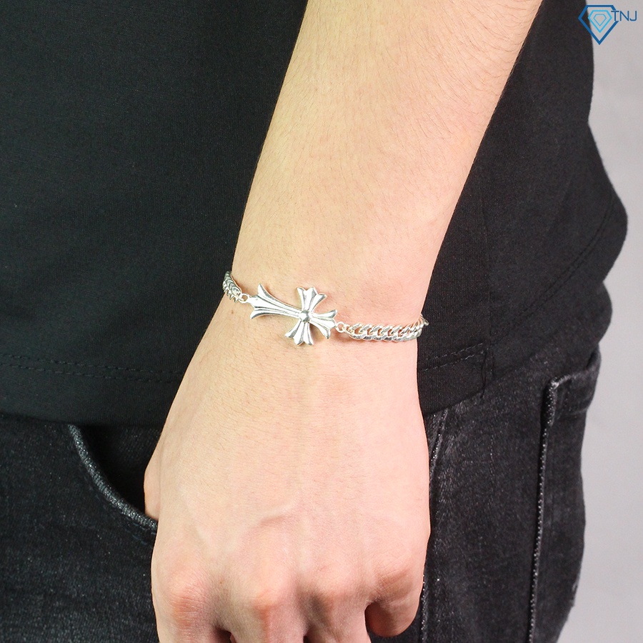 Vòng tay nam bạc thật hình thánh giá cá tính LTA0056 - Trang Sức TNJ