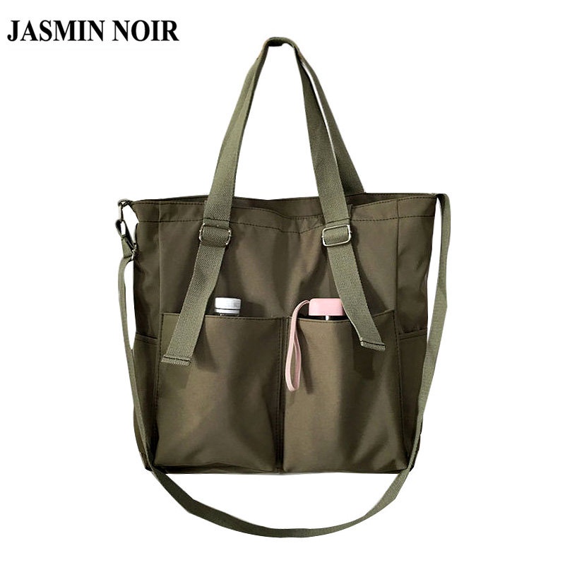 Túi đeo chéo JASMIN NOIR vải canvas thiết kế đơn giản thời trang cho nữ