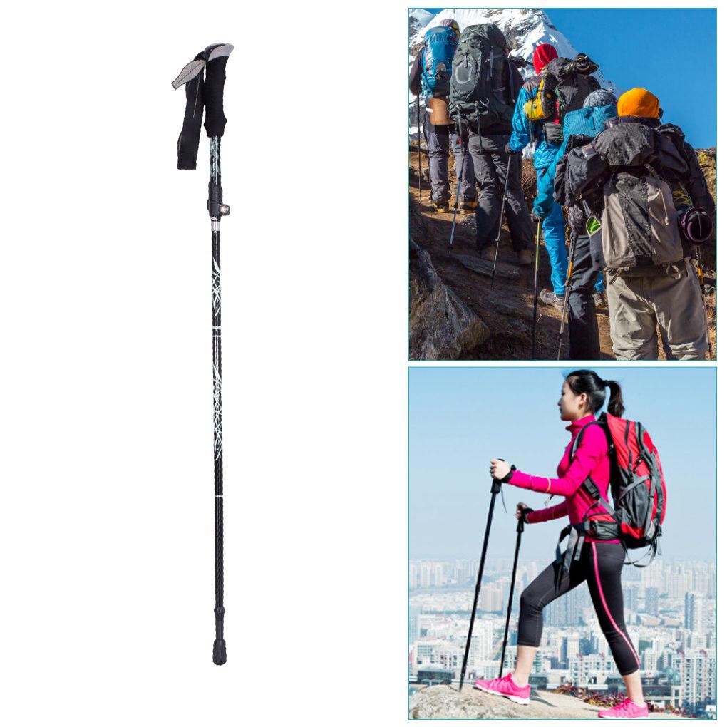 Gậy Leo Núi Gấp Gọn 5 Phần Chống Trượt Dễ Dàng Sử Dụng