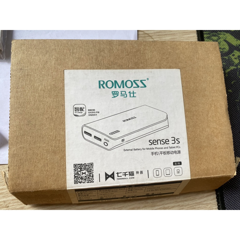 Pin Sạc Dự Phòng Romoss SENSE 3S 10.000mah (Trắng)