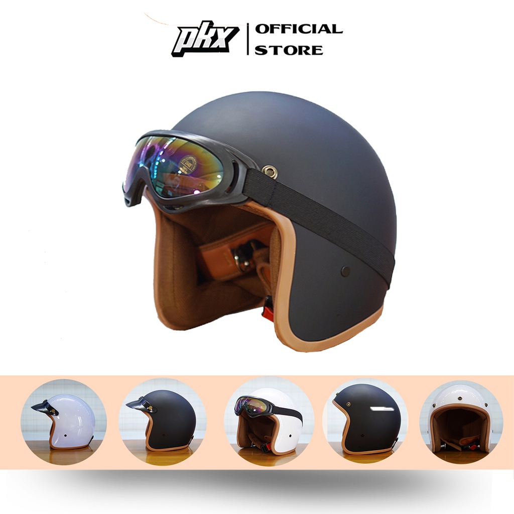 Mũ bảo hiểm ba phần tư PKX trơn